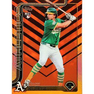 NICK KURTZ ROOKIE HOLIDAY FOIL ORANGE AND BLACK HOLO 2025 TOPPS UPDATE #US201